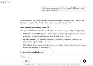 Zoeken via ChatGPT